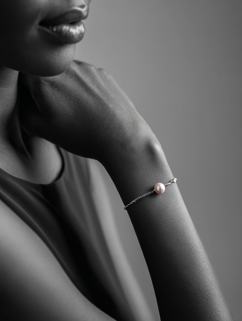 Pink Pearl Solitaire Bracelet