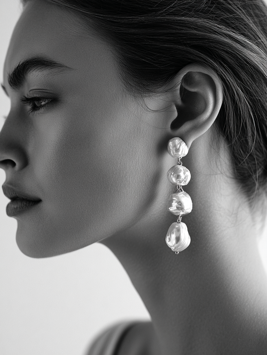 Baroque Pearl Cascade Earrings